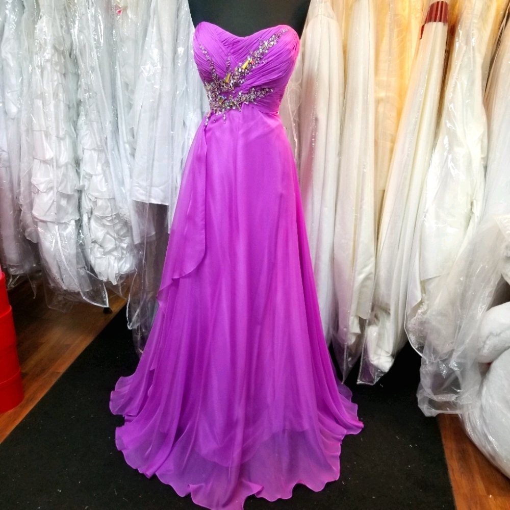 Purple Chiffon Gown